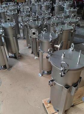 QYDL-1P-0.25M2-DN40单袋过滤器单袋顶入式泥沙井水布袋式过滤机