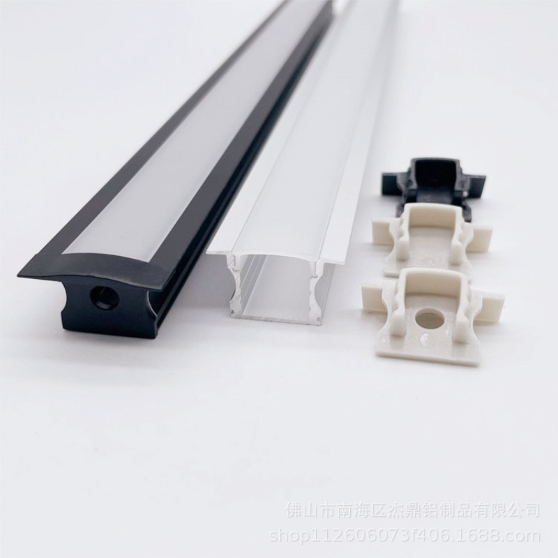 源头厂家LED线型灯铝槽 LED灯条外壳 橱柜硬光条 硬灯条铝槽批发
