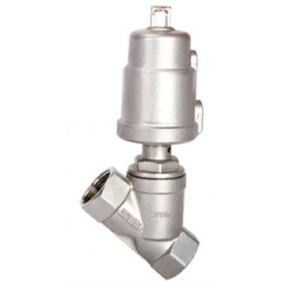 304不锈钢快装 气动蒸汽角座阀Y型蒸汽耐高温卡箍角座阀门DN2532 式