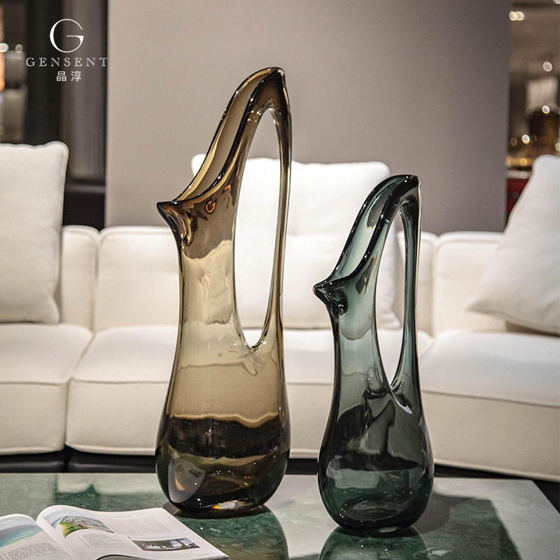 晶淳 北欧轻奢玻璃大花瓶摆件 创意琉璃艺术软装插花装饰品批发,模玩/动漫/周边/娃圈三坑/桌游,文化/体育周边,淘宝优惠券,粉丝福利购,淘宝优惠卷