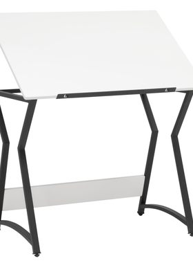 91.44 厘米宽 x 59.73 厘米深角度可调抽屉,凳子包括绘图桌,炭灰