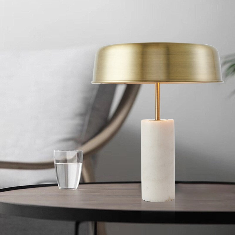 北欧大理石轻奢台灯客厅卧室简约后现代创意设计师酒店装饰床头灯