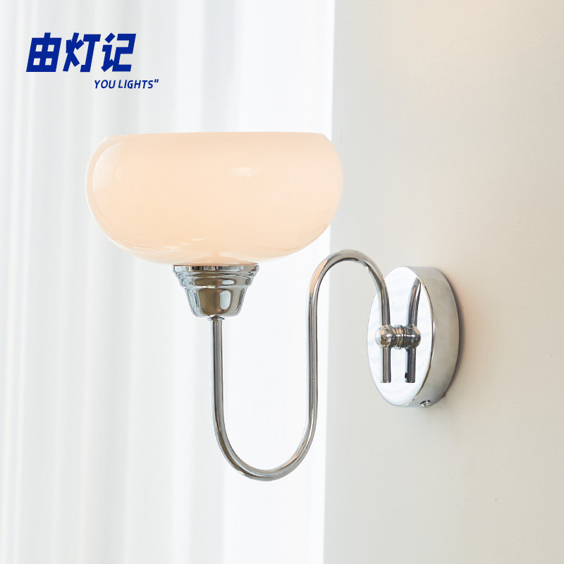 优选由灯记法式奶油风背景墙壁灯床头过道玄关卧室客厅中古包豪斯