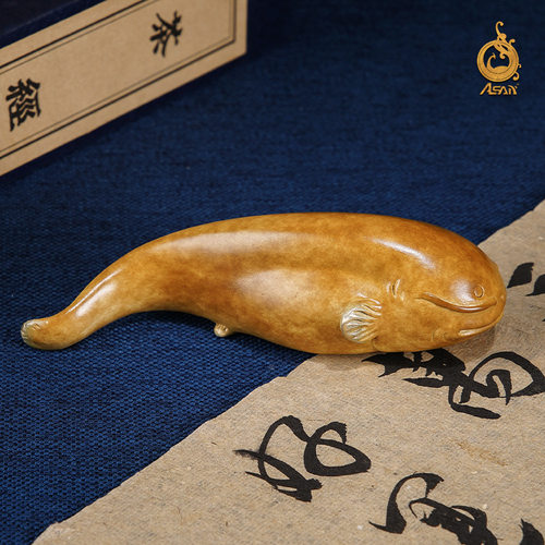 厂家直销铜鲶鱼摆件《年年有余》铜工艺品家居饰品镇纸铜鱼手把件