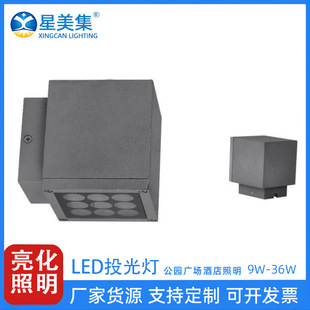9W16W25W36W双头壁灯射树灯led户外防水花园庭院景观公园投光灯