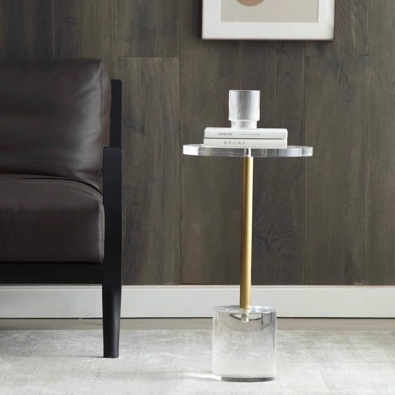 轻奢美式透明亚克力边几现代简约家用北欧卧室客厅沙发圆形角几,模玩/动漫/周边/娃圈三坑/桌游,文化/体育周边,淘宝优惠券,粉丝福利购,淘宝优惠卷