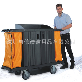 超宝D 酒店宾馆客房手推服务车带分格工具栏双袋布草车房口车 205