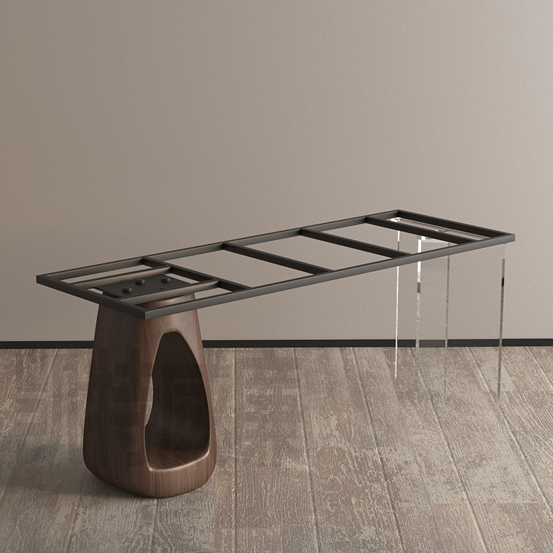 简约岩板餐桌脚支架大板茶桌腿架办公电脑桌子腿实木茶桌金属底座,商业/办公家具,台脚台架/家具支架,淘宝优惠券,粉丝福利购,淘宝优惠卷