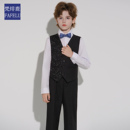 礼服英伦风帅气时髦洋气男童西服 高级感轻奢法式 儿童西装 马甲套装