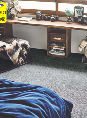 TOLI日本东理地毯环保可拼接拆洗方块地垫简约轻奢无胶地毯FF2100