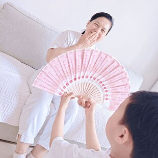 优选2024年抖音爆款创新生日折扇红包扇子荷木制节日礼物国潮经典