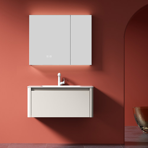 话梅智能304不锈钢岩板浴室镜柜组合卫生间洗手洗脸面盆柜洗漱台