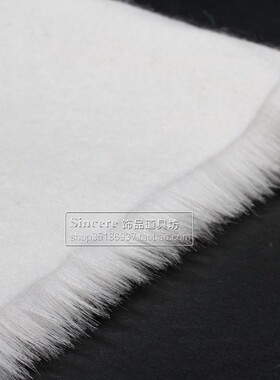 优选半米价3cm纯白色仿狐毛仿皮草长毛绒布料人造大毛皮毛毛面料