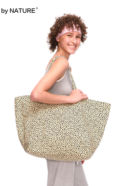 TRUE by NATURE 豹纹大托特包