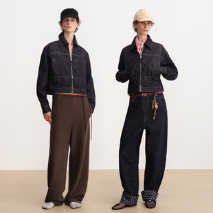 TRUE by NATURE 赤耳单宁复古牛仔外套宽松抽绳收腰廓形原牛外套