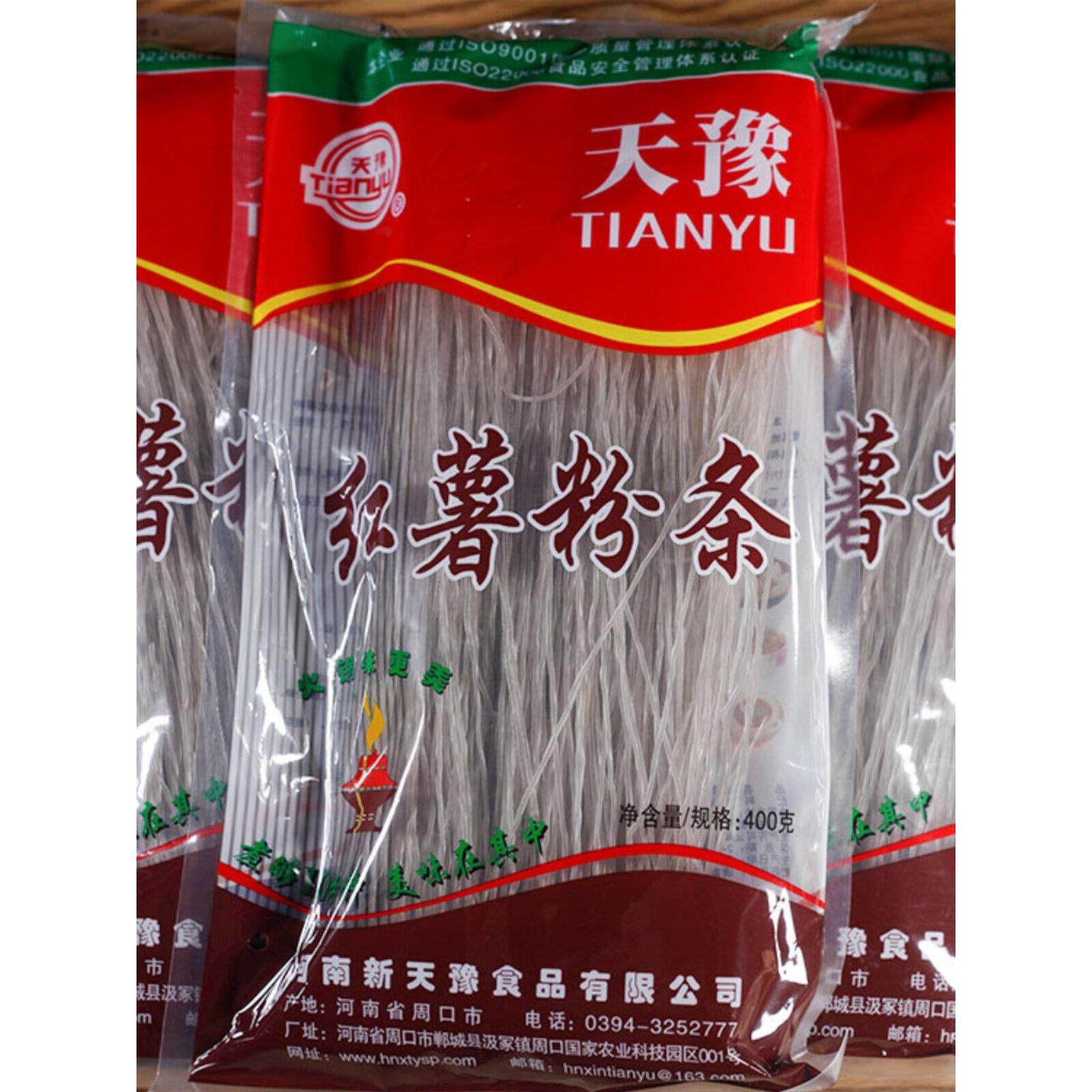 河南特产新天豫红薯粉条酸辣粉Q弹耐煮火锅粉条红薯粉丝400g/包