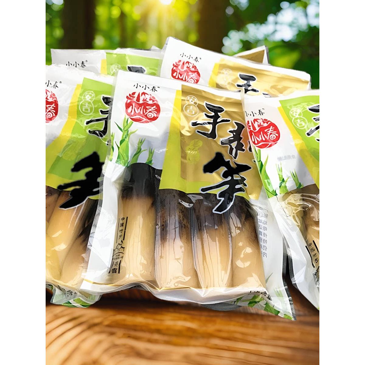 小小春手剥笋开袋即食网红山椒竹笋尖不辣零食辣笋泡椒手撕笋原味