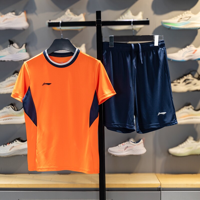 李宁儿童套装2026青少年比赛足球服男童速干衣服中大童装YATW010