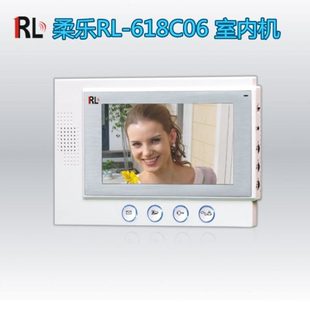 可视对讲门铃 柔乐RL 618C06家用彩色室内机 618C07 8F七寸室内机