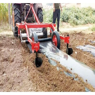 四轮车带起垄机红薯起垄铺膜机地瓜种植铺膜一体机多功能