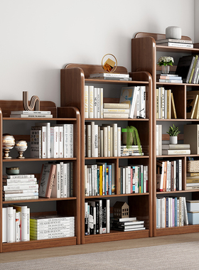 实木书架落地置物架简约家用靠墙中学生小书柜儿童书本多层收纳架