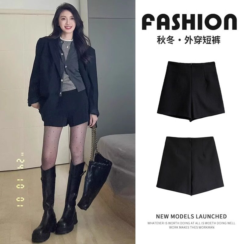 黑色西装短裤百搭休闲女2026新款韩式性感紧身时尚外穿打底热裤