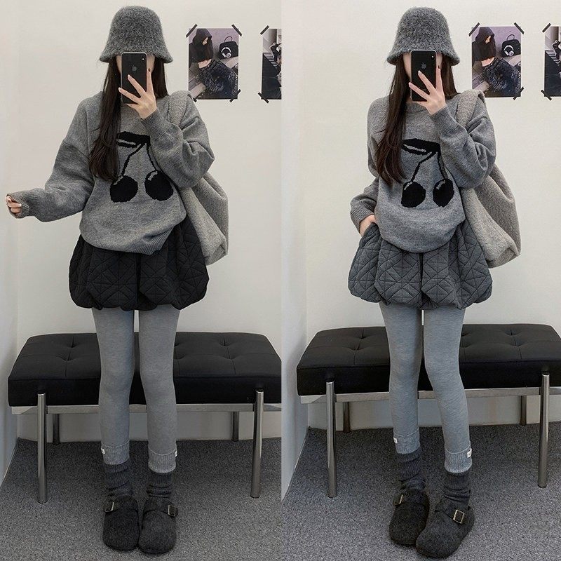 夹棉蓬蓬A字灯笼裙裤女秋冬2026新款舒适半身裙高腰百搭花苞短裤,女装/女士精品,半身裙,淘宝优惠券,粉丝福利购,淘宝优惠卷