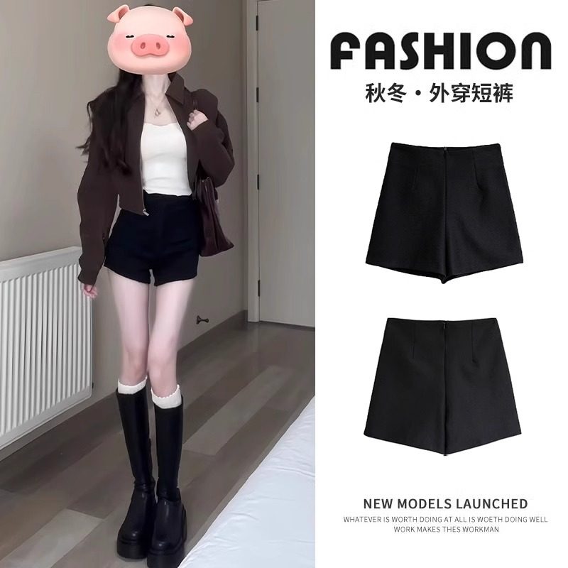 黑色西装短裤休闲女2026新款韩式紧身性感时尚百搭外穿打底热裤