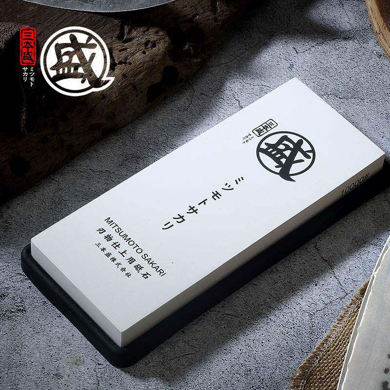日本三本盛磨刀石家用菜刀专用大号精磨粗细目加宽商用油石砥进口