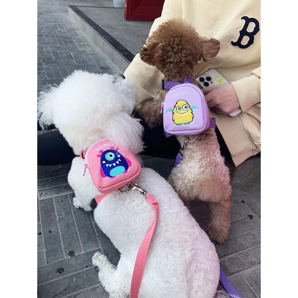 狗狗牵引绳书包宠物胸抱婴袋透气猫咪可爱外出小型犬柴犬柯基比熊