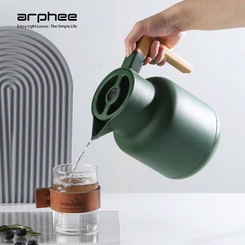 Arphee澳路菲日式玻璃内胆保温壶家用咖啡壶热水瓶焖茶酒店饭厅用