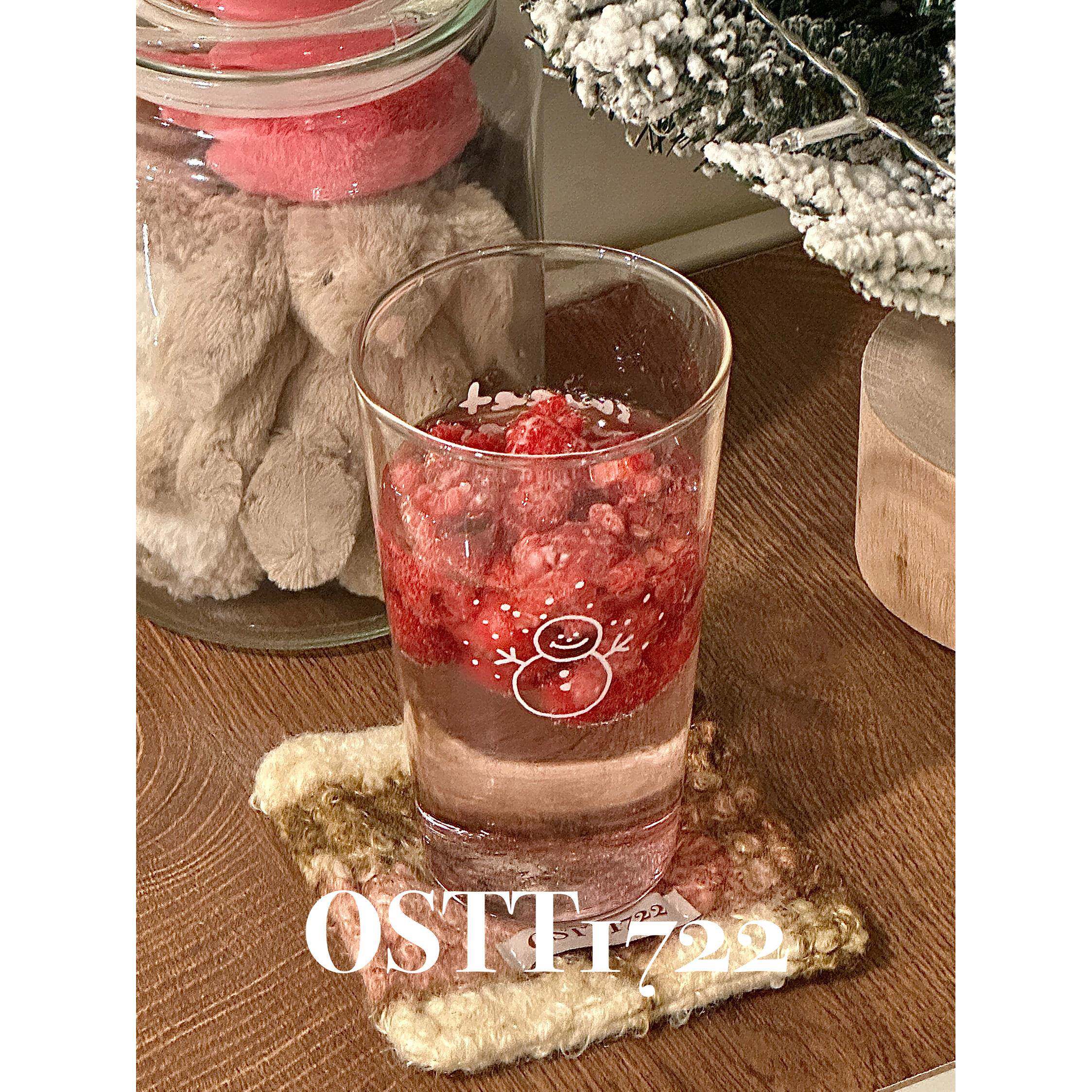 OSTT1722 〈冬日雪人玻璃杯〉SweetWinter系列耐冷热ins咖啡杯