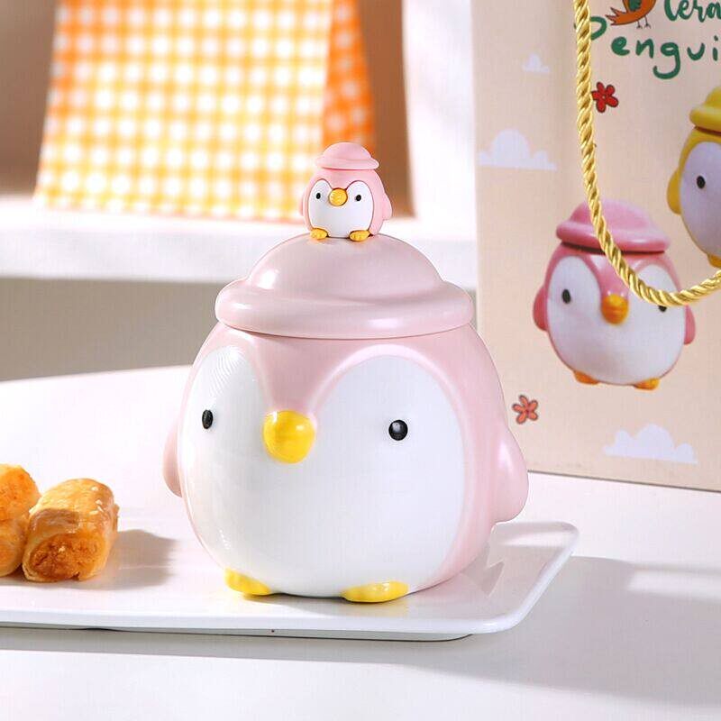 情人节陶瓷礼品马克杯带盖子勺创意恒温杯垫礼盒套组情侣水杯