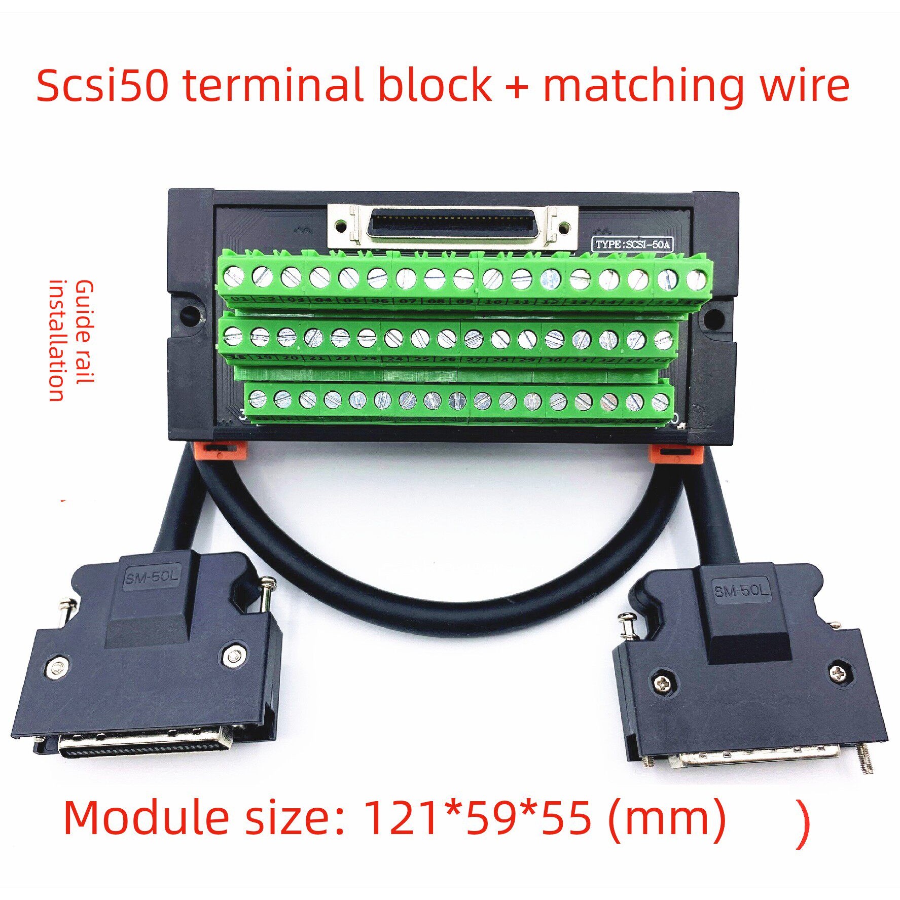 SCSI50中继转接板 伺服CN1接线端子台 MR-TB50 JE A2A3A4A5A6 V90