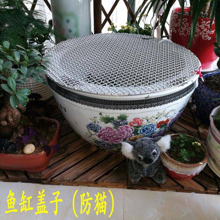 304不锈钢圆形网片鱼缸盖子防猫直径50607080厘米100厘米厂家定做
