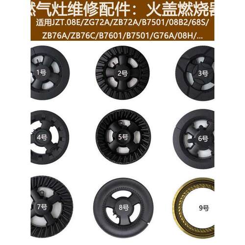 适用于志邦煤气炉Jzt-Zb72A 08B2 Z7601 B7501火帽燃烧器帽芯炉头