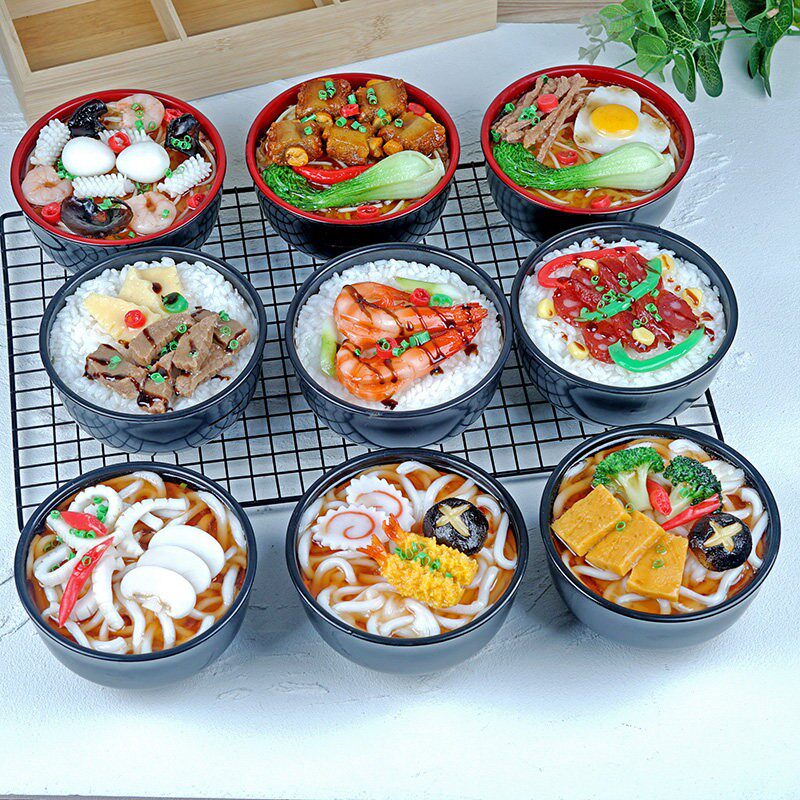 仿真面条食物模型拉面米饭碗模具橱窗装饰摆饰拍摄道具益智