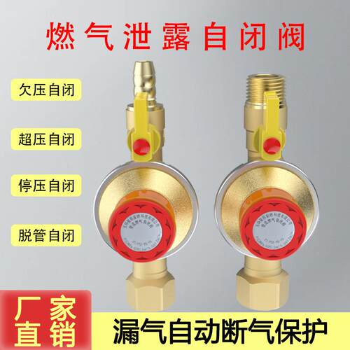 博礼视新国标瓦斯自闭阀家用自动切断关闭泄露防漏超压安全阀门