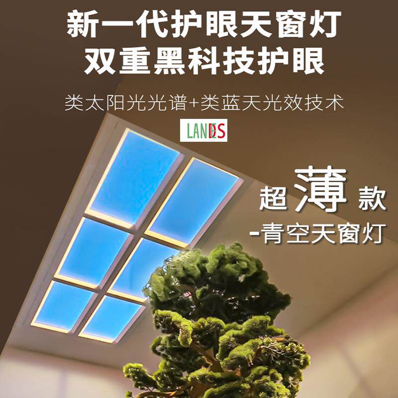 LANDES现代智能蓝天晴空灯厨房厕所玄关酒店灯青蓝色天空灯自然光