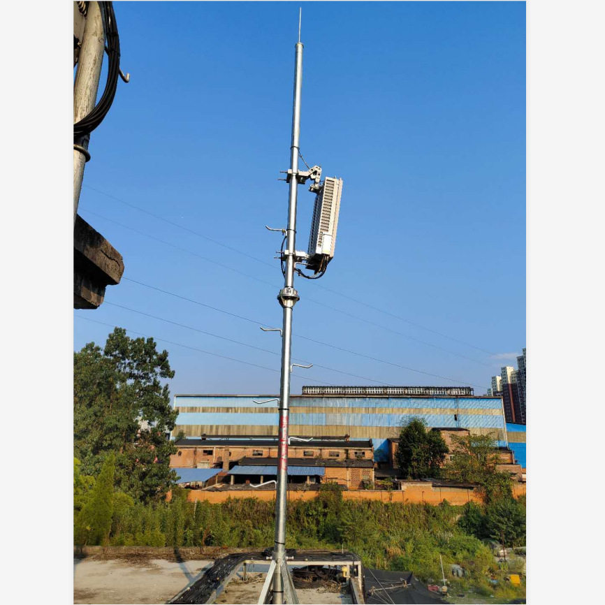 楼顶3米自立式抱杆6米5g桅杆配重式基站抱杆屋面抱杆深圳厂家批发