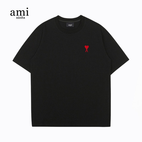 ami儿童短袖纯棉宽松休闲T恤