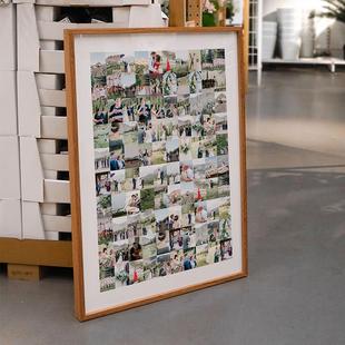 宝宝成长百睡图定制照片墙多张照片相框相片挂墙宫格实木大