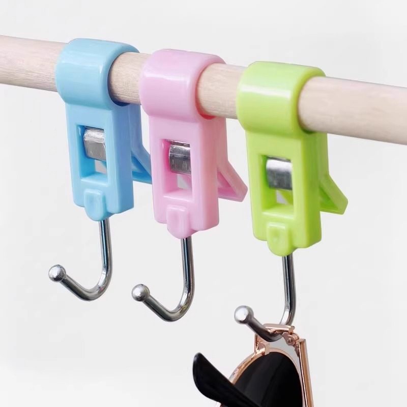 夹管挂钩厨房夹子免打孔可活动套穿管塑料固