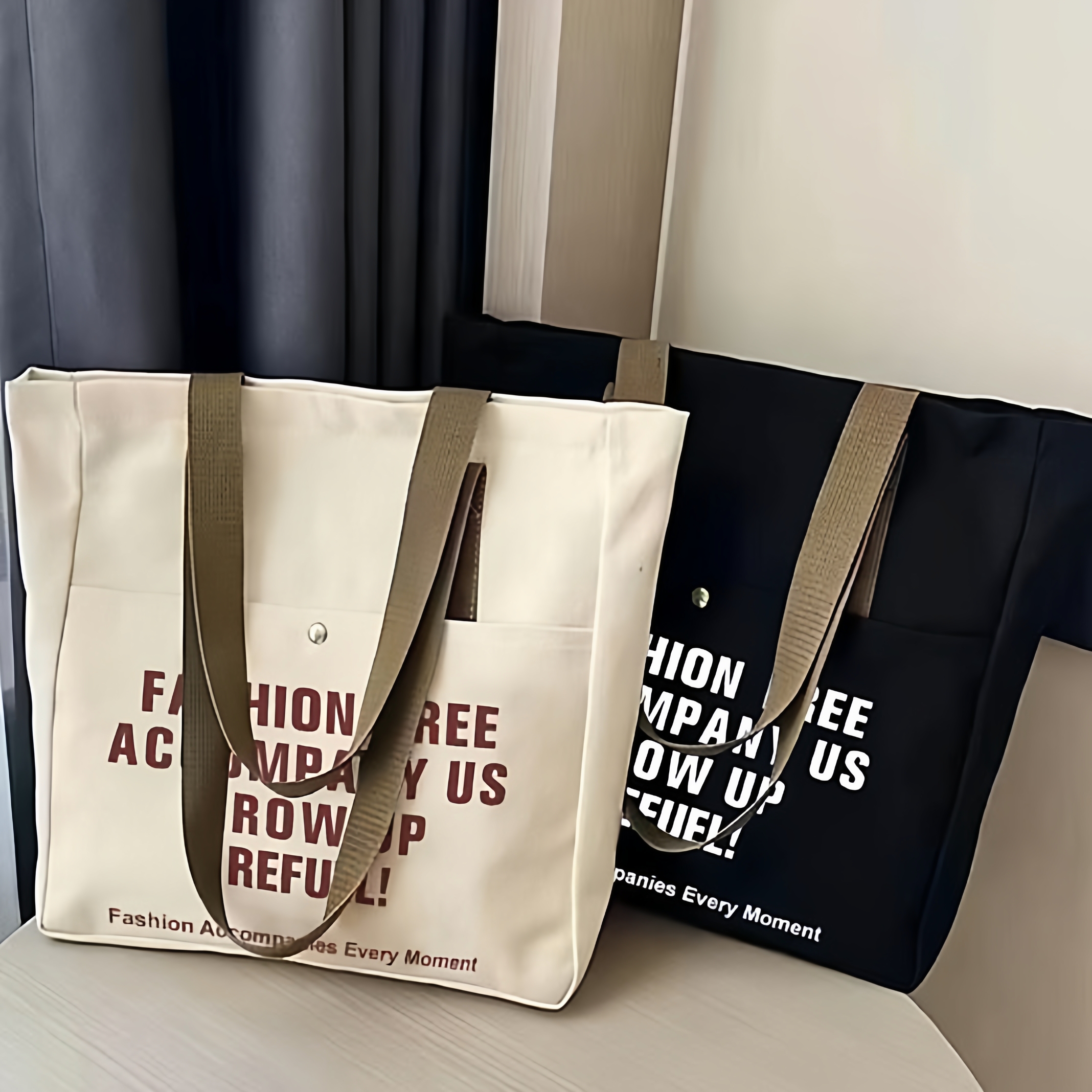 帆布袋大容量男生加厚初中高中手提包手拎袋子学生拎书袋