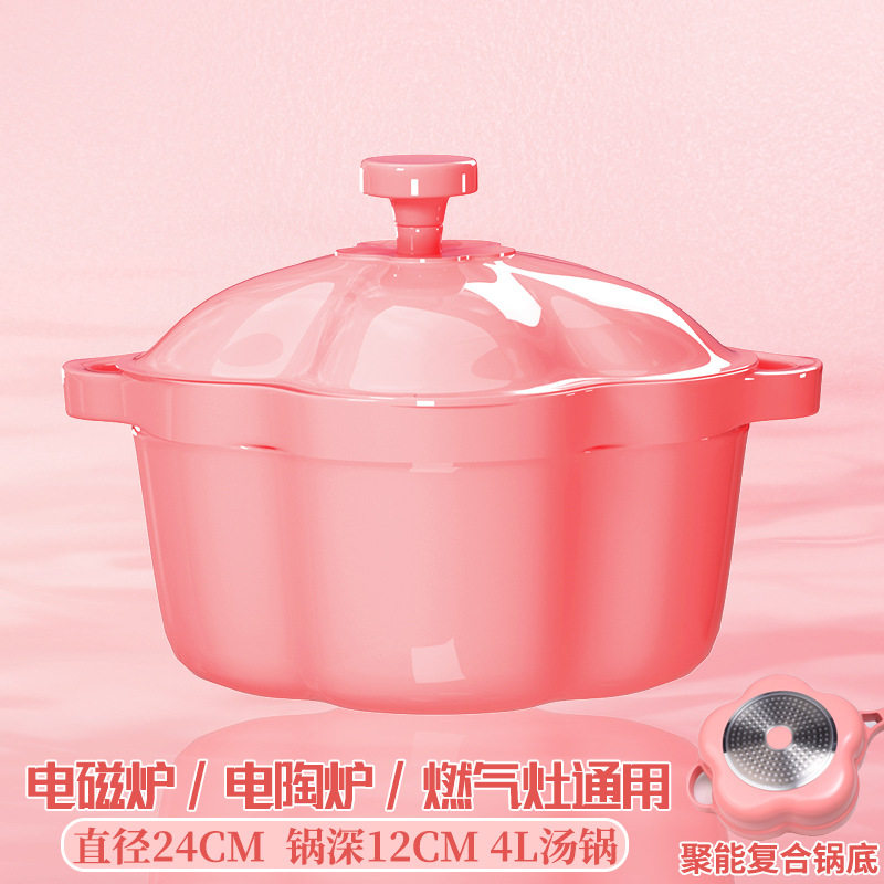 珐琅锅汤锅陶瓷不粘锅家用炖肉煲汤锅焖烧养生锅搪瓷锅具套装