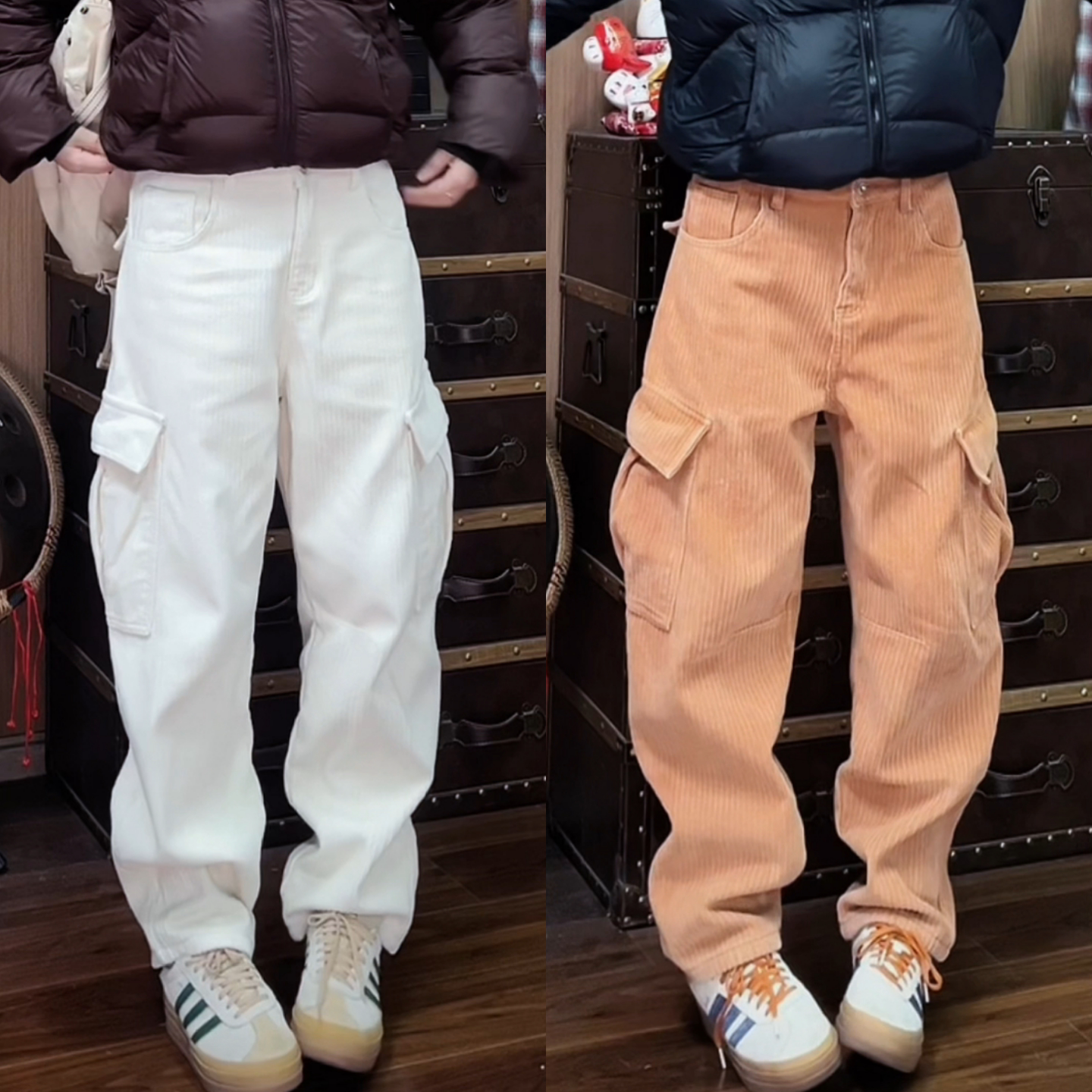 工装风立体裁剪直筒休闲裤男春季时尚都市多口袋时尚帅气百搭长裤