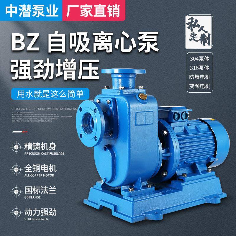 BZ卧式自吸泵农用压喷灌压泵自吸泵380V工厂压大功率自吸泵