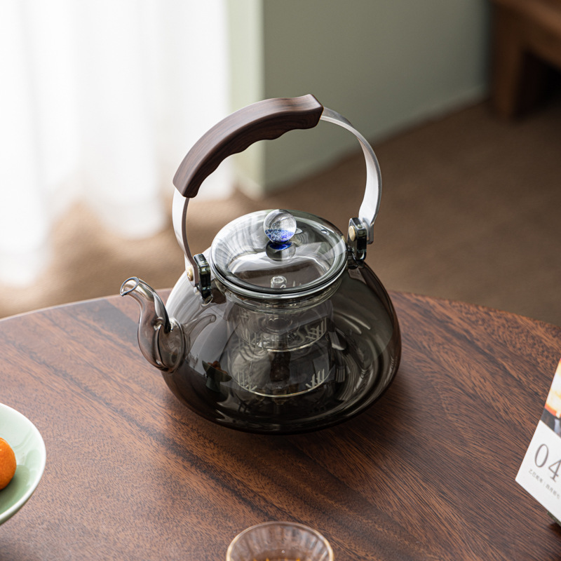 玻璃煮茶壶围炉煮茶电陶炉专用耐热玻璃茶壶蒸汽煮茶器两用泡茶