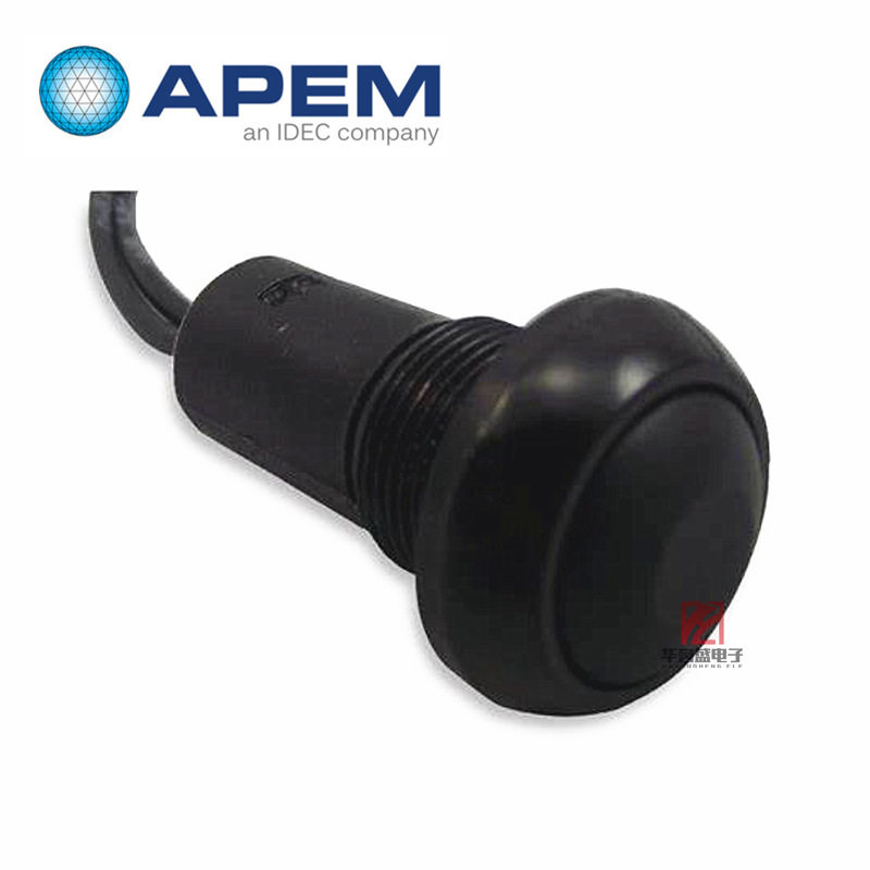 APEM IPR3FAD2 按钮开关 带线 黑色
