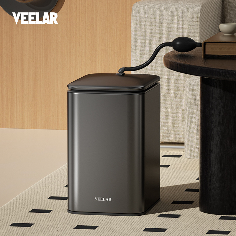 VEELAR茶水桶废水桶高端排水桶干湿分离茶渣不锈钢垃圾桶办公室